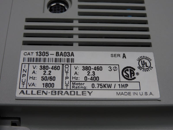ALLEN BRADLEY 1305-BA03A SER. A 380-460V 2.3A  (NO COVER) NSNP