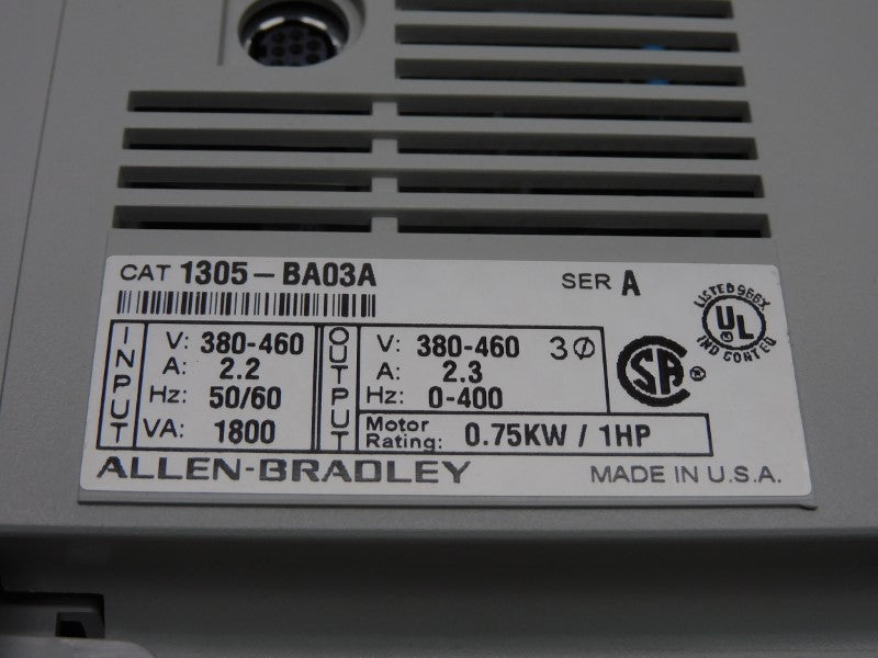 ALLEN BRADLEY 1305-BA03A SER. A 380-460V 2.3A  (NO COVER) NSNP