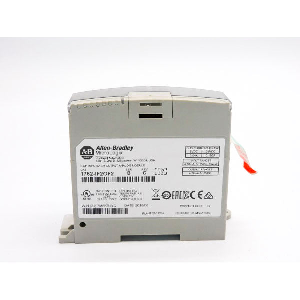 ALLEN BRADLEY 1762-IF2OF2 SER. B F/W 1.3 REV. C 24VDC 0.105A NSNP