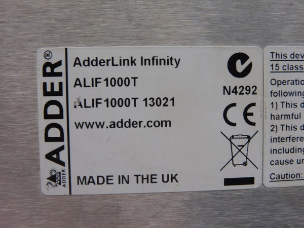 ADDER ALIF1000T 5V 2.5A UNMP
