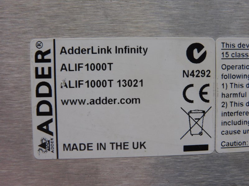 ADDER ALIF1000T 5V 2.5A UNMP