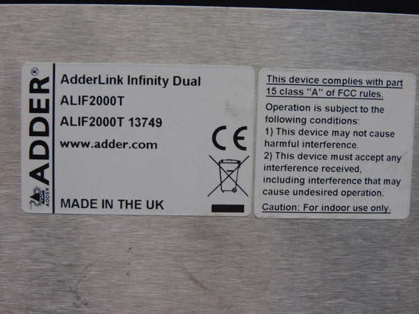 ADDER ALIF2000T 5V 2.5A UNMP