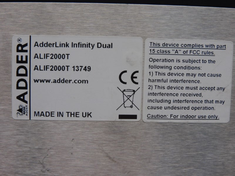 ADDER ALIF2000T 5V 2.5A UNMP