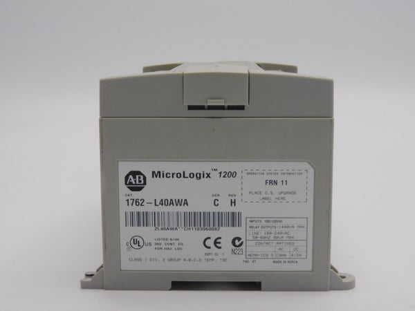 ALLEN BRADLEY 1762-L40AWA SER. C F/W 11 REV. H 100/120VAC (NO DOOR) UNMP