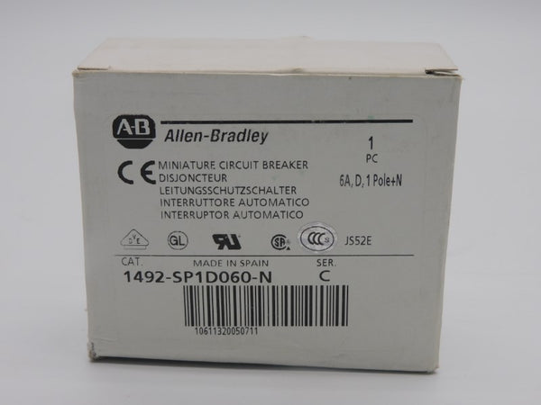 ALLEN BRADLEY 1492-SP1D060-N SER. C 277VAC 6A (WH) NSMP