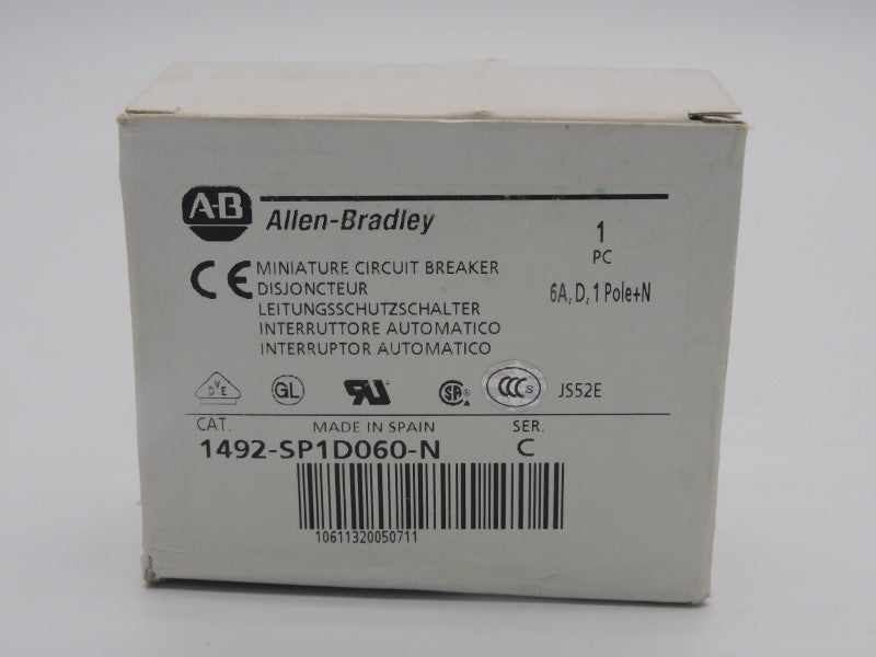 ALLEN BRADLEY 1492-SP1D060-N SER. C 277VAC 6A (WH) NSMP
