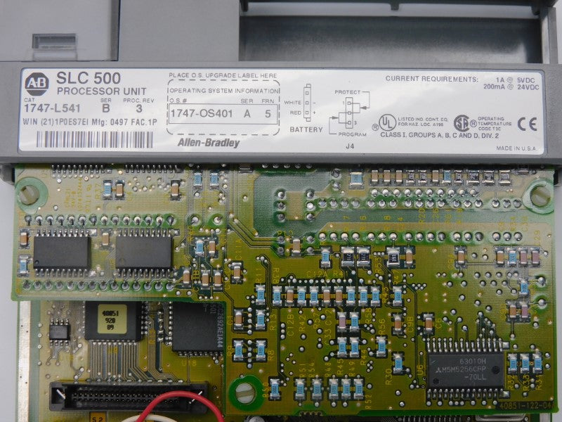 ALLEN BRADLEY 1747-L541 SER. B F/W 5 REV. 3 24VDC 1A (NO KEY/TERMINAL) NSNP