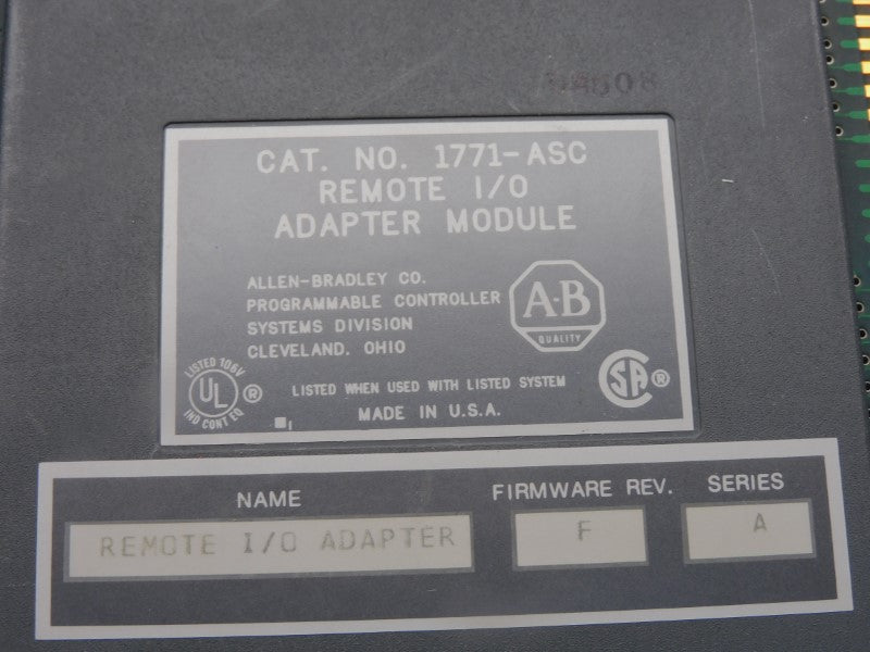 ALLEN BRADLEY 1771-ASC SER. A F/W F (WIRING ARM) UNMP