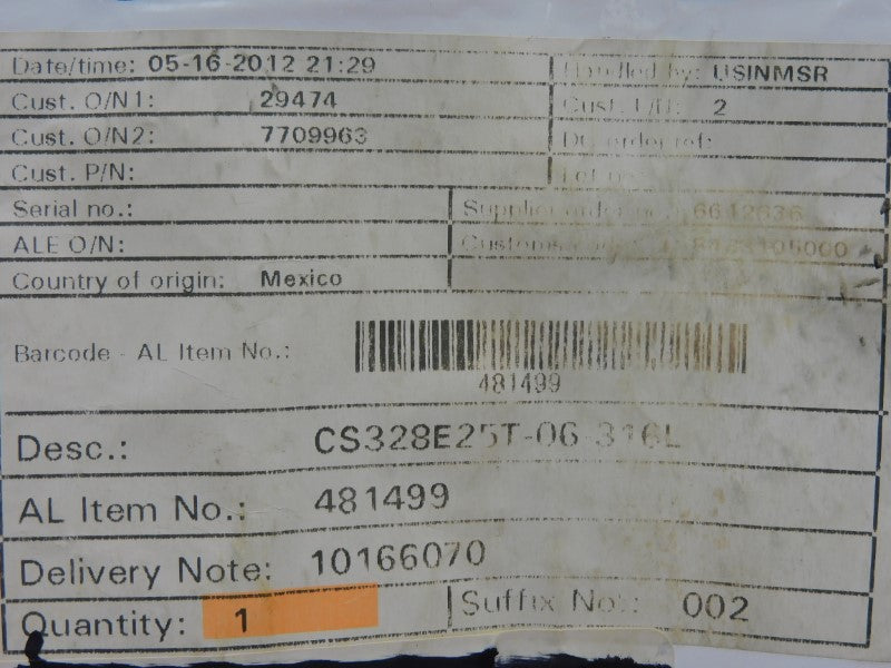 ALFA LAVAL CS328E25T-06-316L 481499 NSMP