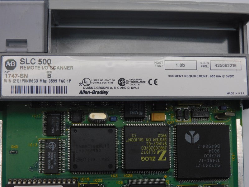 ALLEN BRADLEY 1747-SN SER. B F/W 1.0B 5VDC (NO TERMINAL) UNMP
