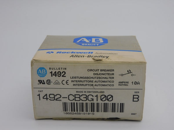 ALLEN BRADLEY 1492-CB3G100 SER. B 480VAC 10A (GY/BL) NSMP