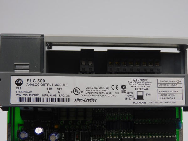 ALLEN BRADLEY 1746-NO4V SER. A REV. A 24VDC NSMP