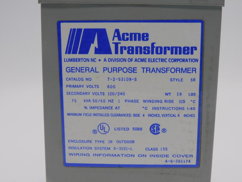 ACME T-2-53109-S 600V NSMP
