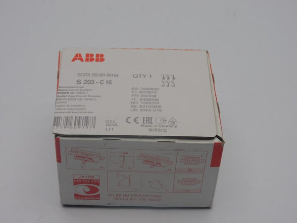 ABB 2CDS253001R0164 S203-C16 16A NSFS
