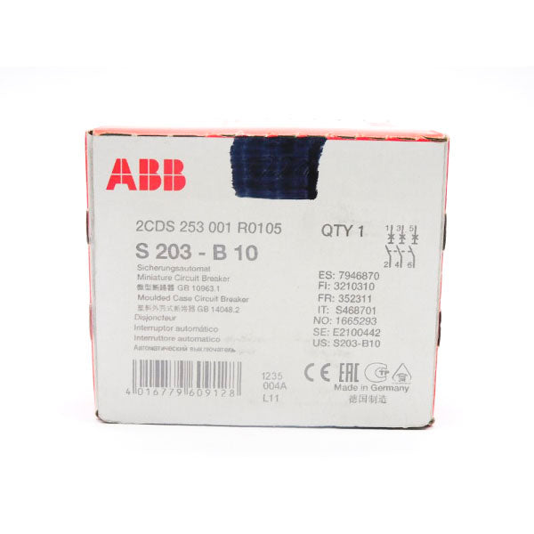 ABB 2CDS253001R0105 S203-B10 10A NSFS