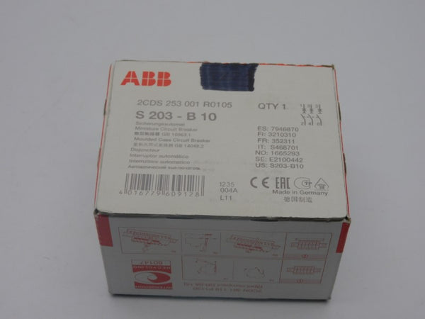 ABB 2CDS253001R0105 S203-B10 10A NSFS