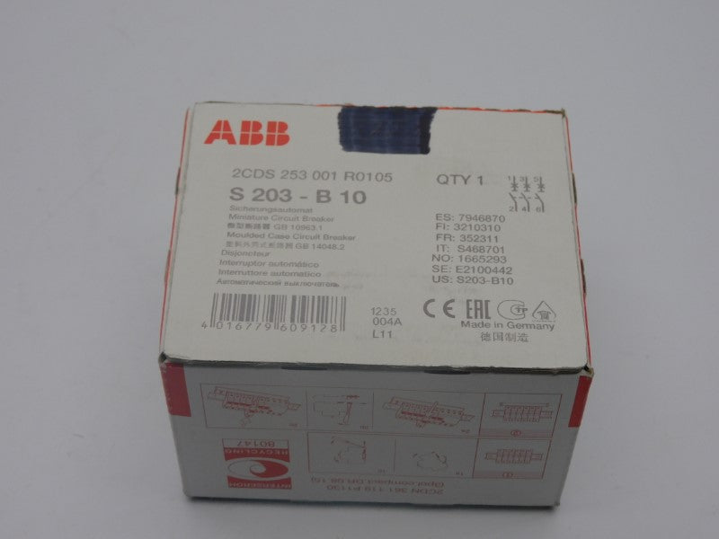ABB 2CDS253001R0105 S203-B10 10A NSFS