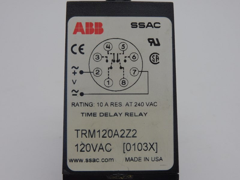 ABB TRM120A2Z2 240VAC 10A .05-2.0S NSMP
