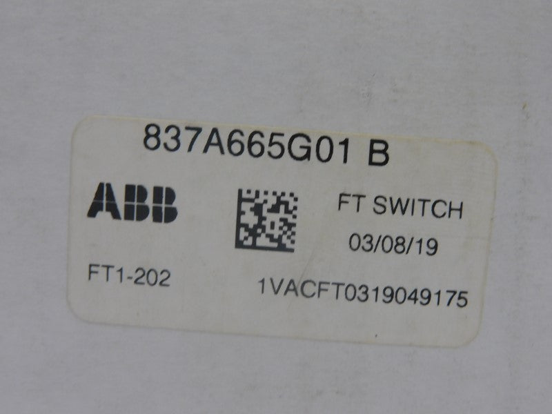 ABB 1VACFT0319049175 837A665G01B FT1-202 NSFS