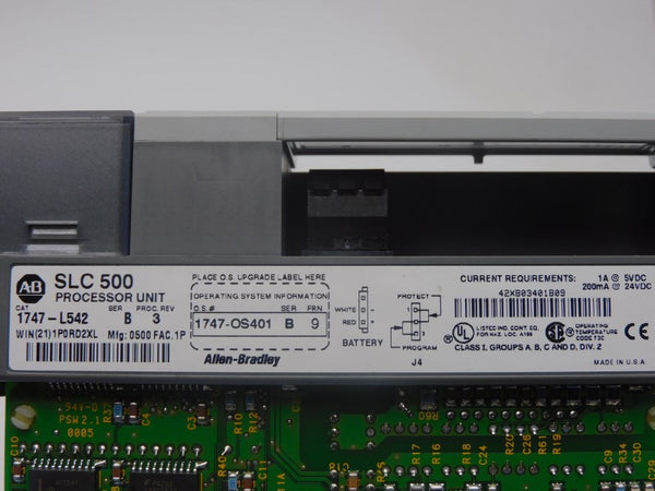 ALLEN BRADLEY 1747-L542 SER. B F/W 9 REV. 3 24VDC 1A (NO KEY) NSMP