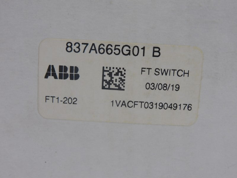 ABB 1VACFT0319049176 837A665G01B FT1-202 NSFS