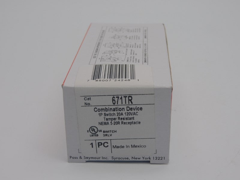 PASS&SEYMOUR LEGRAND 671TR 120VAC 20A NSMP
