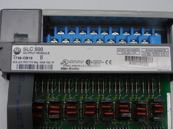 ALLEN BRADLEY 1746-OB16 SER. D 10-50VDC 0.5A UNMP