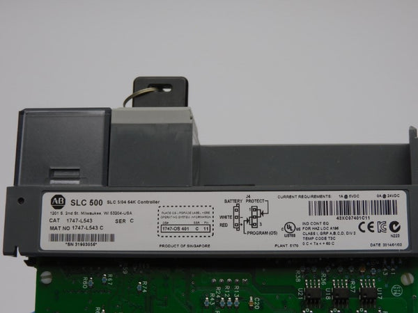 ALLEN BRADLEY 1747-L543 SER. C F/W 11 24VDC 1A (NO DOOR) NSNP