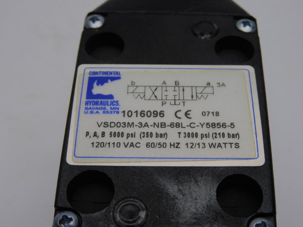 CONTINENTAL HYDRUALICS VSD03M-3A-NB-68L-C-Y5856-5 110/120VAC 5000PSI NSNP