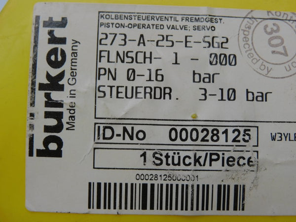 BURKERT 273-A-25-E-SG2-LNSCH-1-000 00028125 NSNP