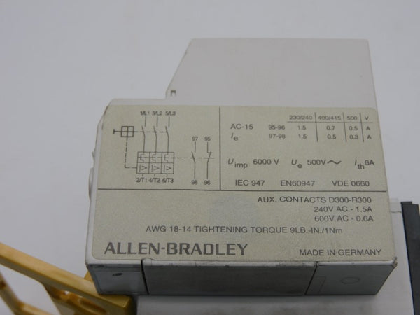 ALLEN BRADLEY 190-P024R SER. A 600VAC 1.6-2.4A UNMP