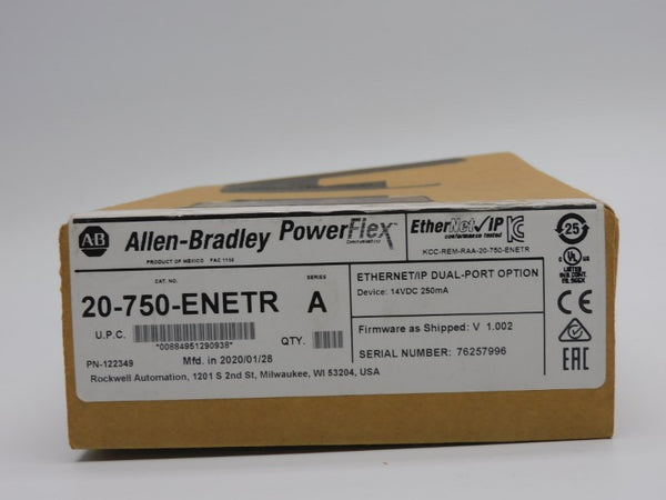 ALLEN BRADLEY 20-750-ENETR SER. A F/W V1.002 14VDC NSMP