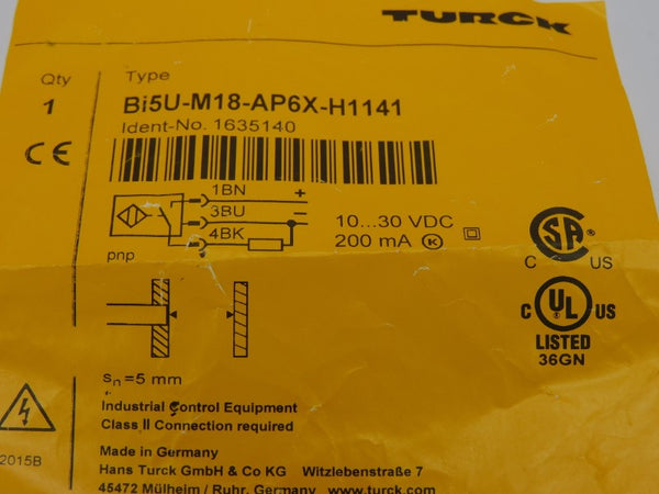 TURCK BI5U-M18-AP6X-H1141 1635140 10-30VDC NSNP