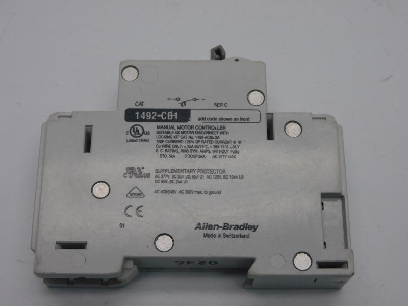 ALLEN BRADLEY 1492-CB1G070 SER. C 277VAC 7A UNMP