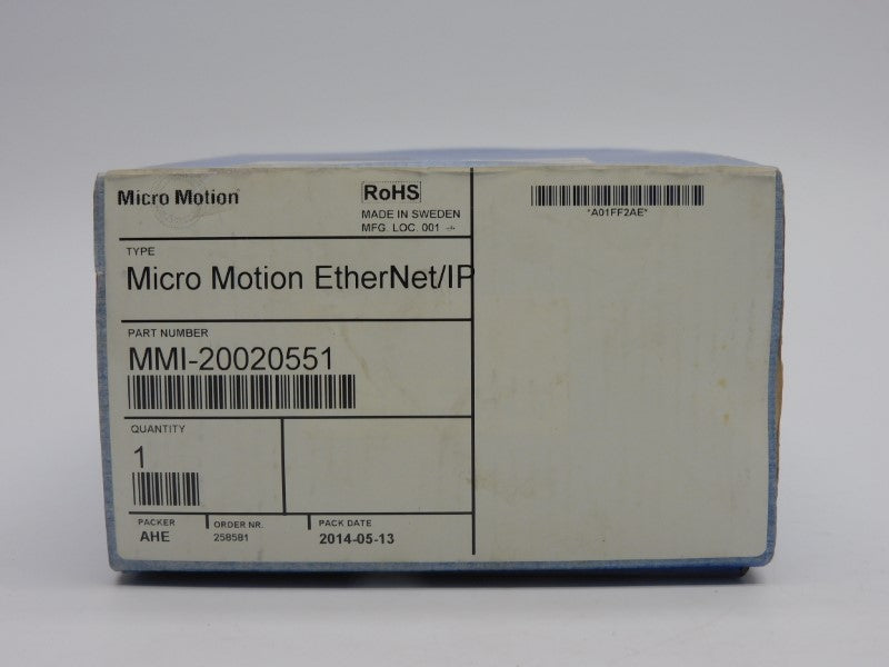 MICRO MOTION MMI-20020551 ETHERNETIPM 24VDC NSMP