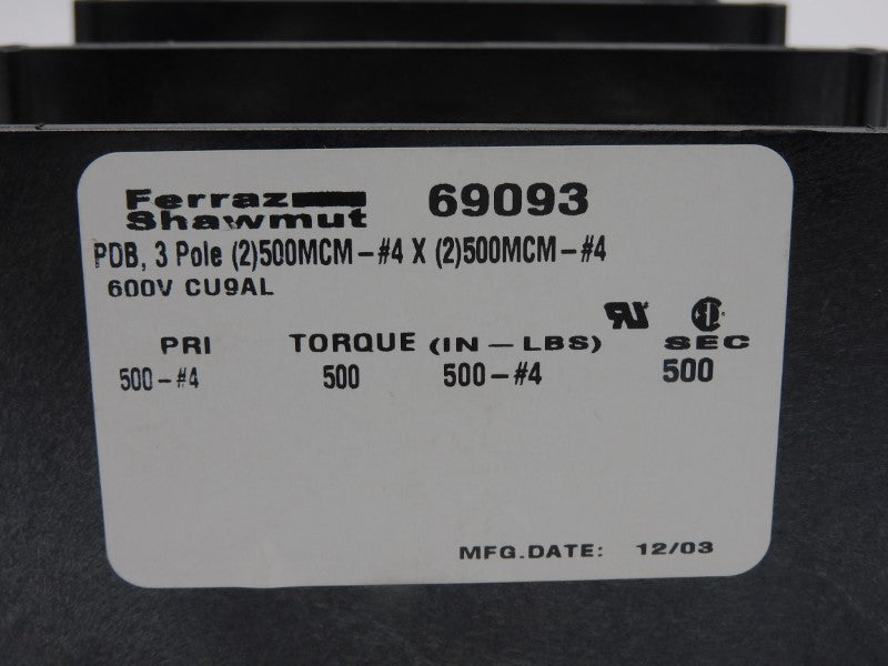 FERRAZ SHAWMUT 69093 600V NSNP