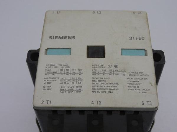 SIEMENS 3TF50 110/120V 160A UNMP