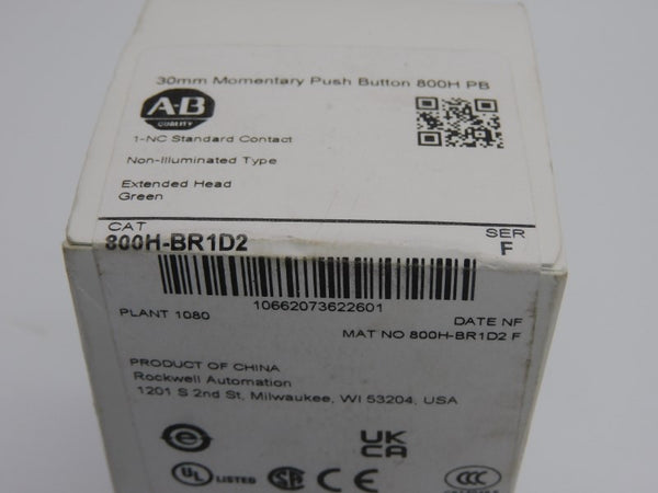 ALLEN BRADLEY 800H-BR1D2 SER. F (WH) NSMP
