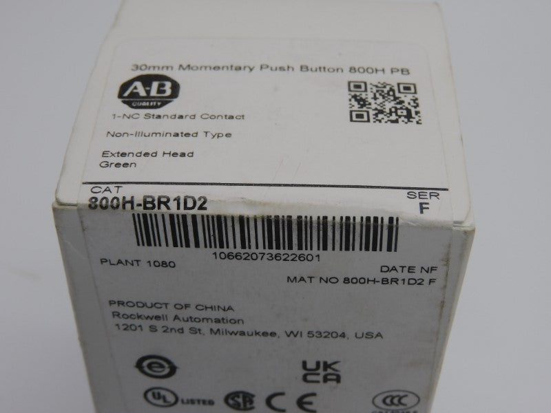 ALLEN BRADLEY 800H-BR1D2 SER. F (WH) NSMP