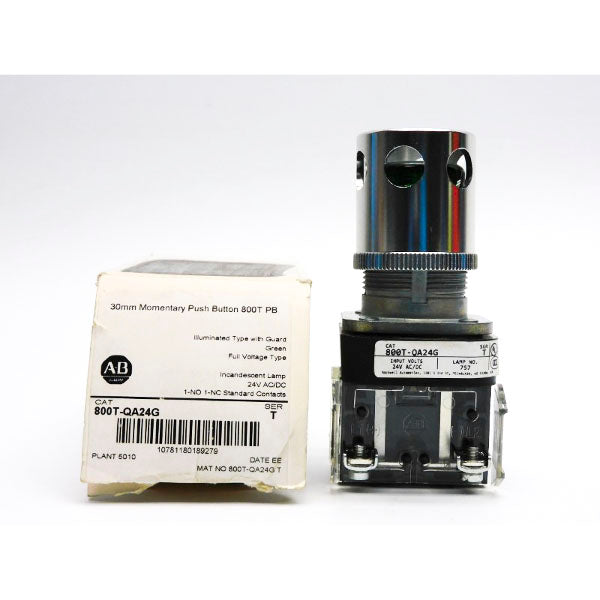 ALLEN BRADLEY 800T-QA24G SER. T 24VAC/DC (WH) (AS IS) NSMP