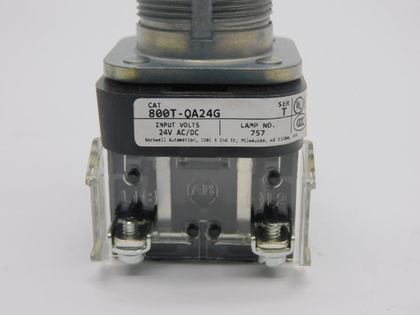 ALLEN BRADLEY 800T-QA24G SER. T 24VAC/DC (WH) (AS IS) NSMP