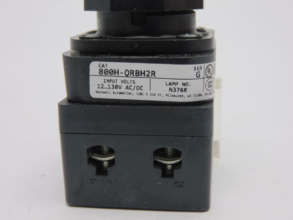 ALLEN BRADLEY 800H-QRBH2R SER. G 12-130VAC/DC (WH) (AS IS) NSMP