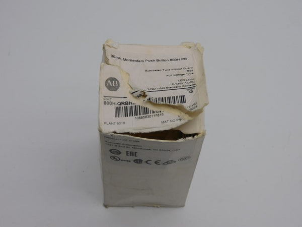 ALLEN BRADLEY 800H-QRBH2R SER. G 12-130VAC/DC (WH) (AS IS) NSMP