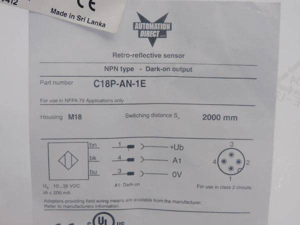 AUTOMATION DIRECT C18P-AN-1E 10-36VDC NSMP