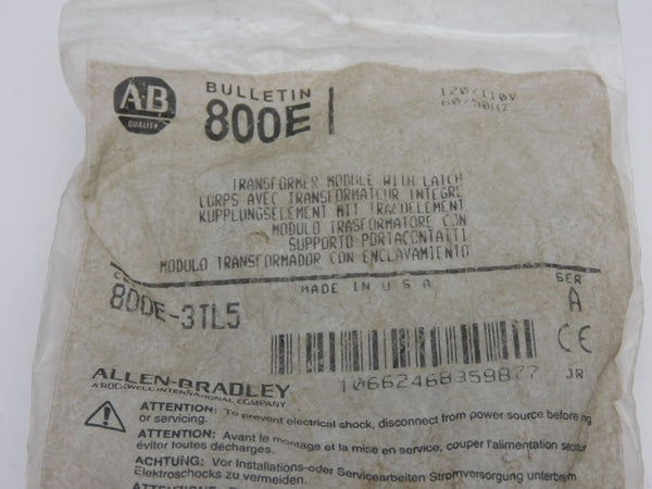 ALLEN BRADLEY 800E-3TL5 SER. A 110/120V NSMP