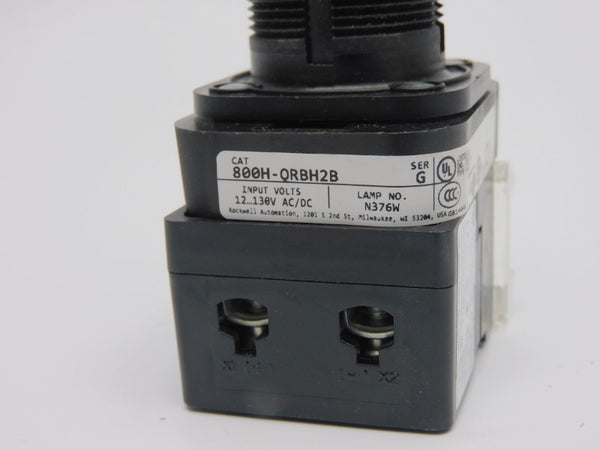 ALLEN BRADLEY 800H-QRBH2B SER. G 12-130VAC/DC (AS IS) NSNP