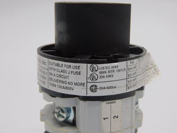 ADVANCED CONTROLS CB0250003LE2U 600VAC 25A (AS IS) NSNP