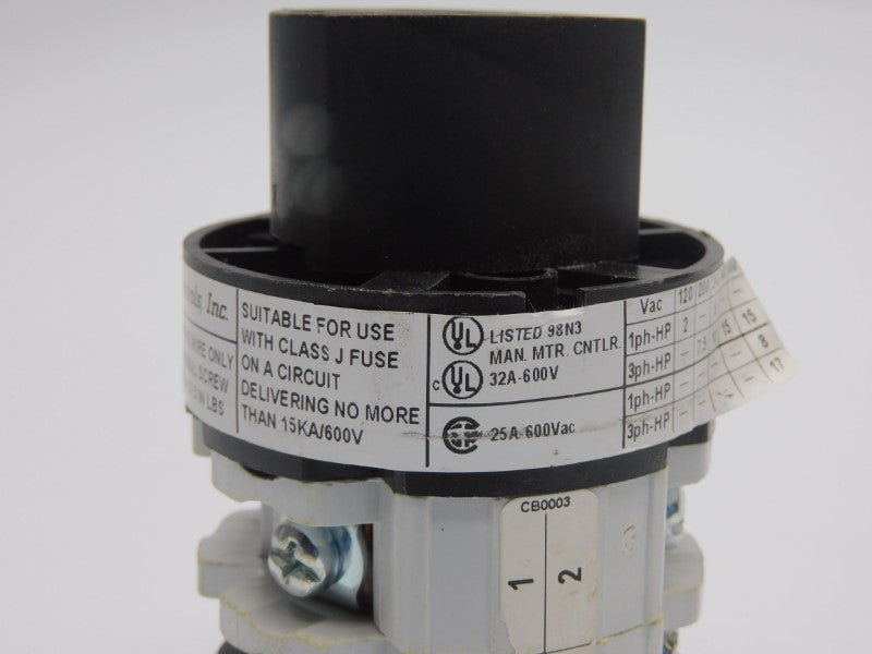 ADVANCED CONTROLS CB0250003LE2U 600VAC 25A (AS IS) NSNP