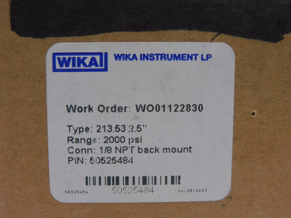 WIKA 50525484 2000PSI NSMP