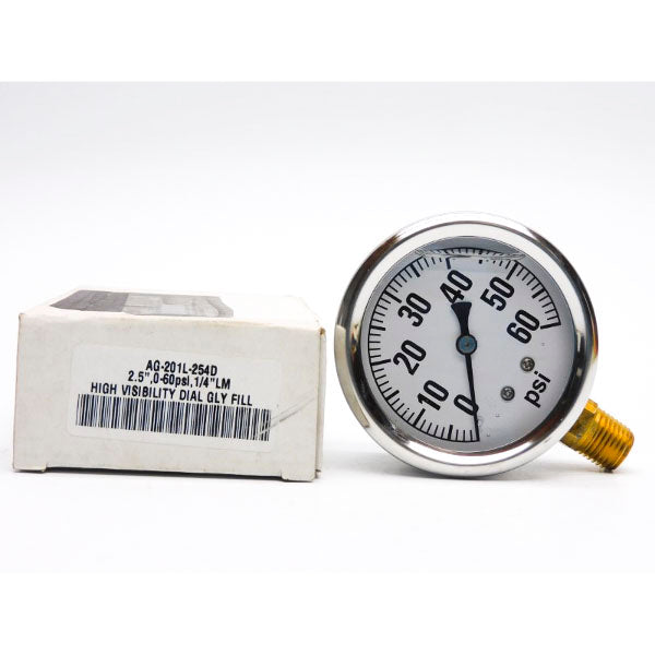 GAUGE AG-201L-254D 0-60PSI NSMP